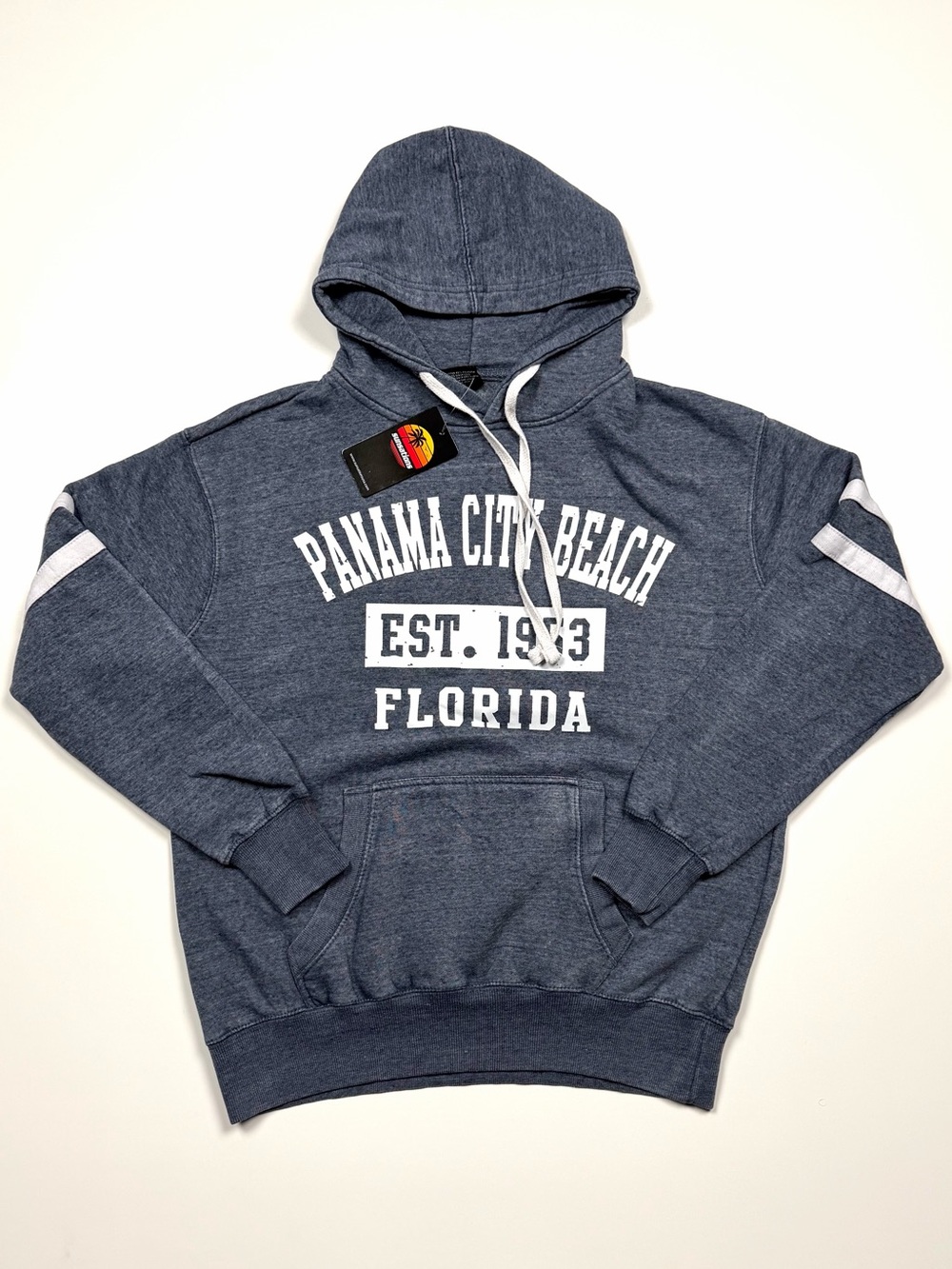 Sunsations Panama City Beach Florida Hoodie Men's L Navy NWT